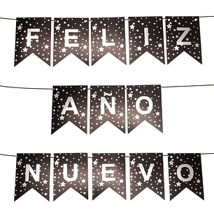 Guirnalda Banderines Feliz Año Nuevo Stars N/P 1 Uni