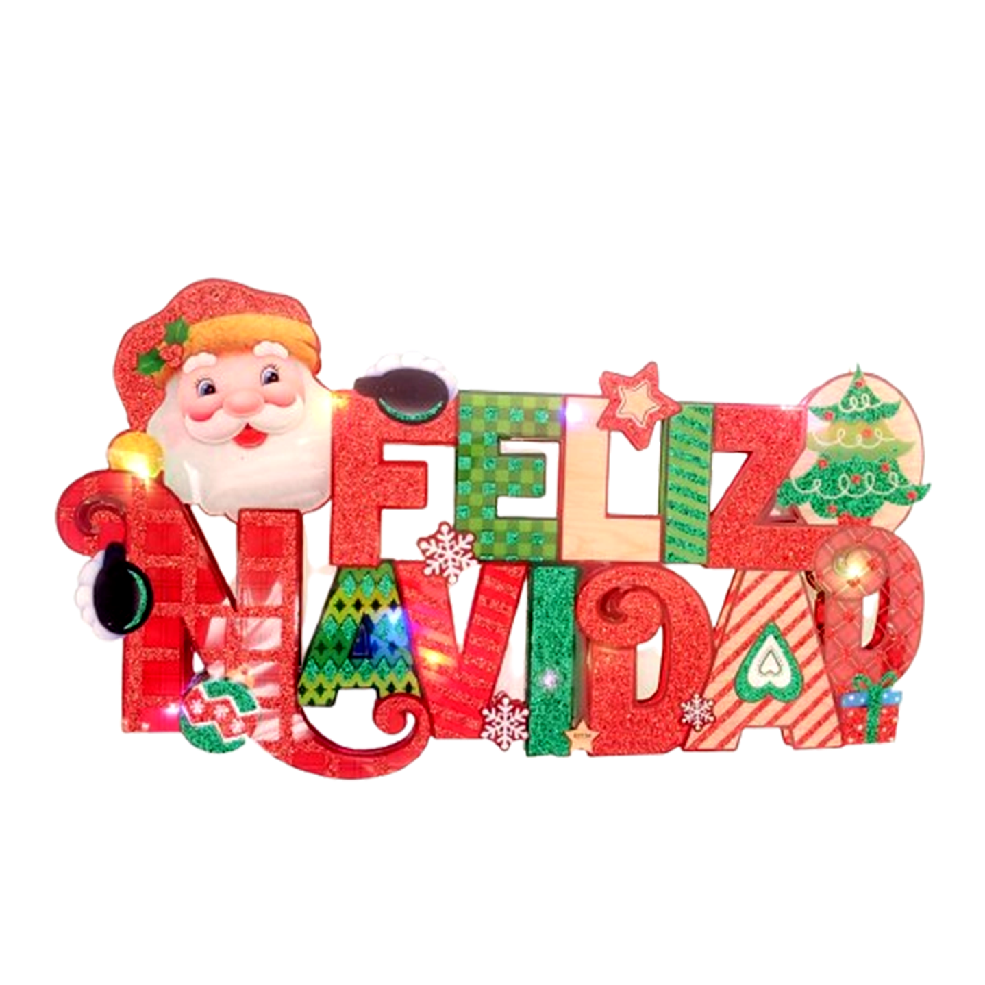 Deco Feliz Navidad C/Luz 