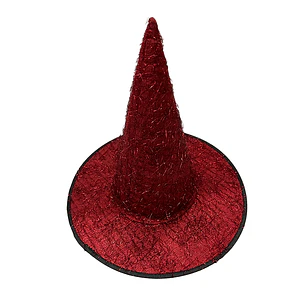 Sombrero Bruja Rojo Brillos 1 Uni