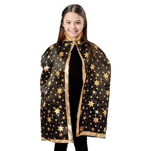 Capa Negro/Dorado Stars 90cm 1 Uni