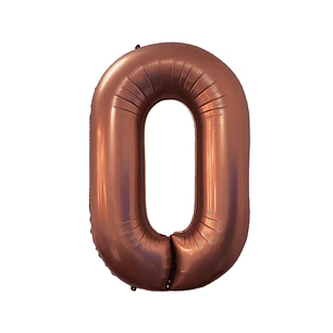 Globo 81cm Número 0 Café 1 Uni
