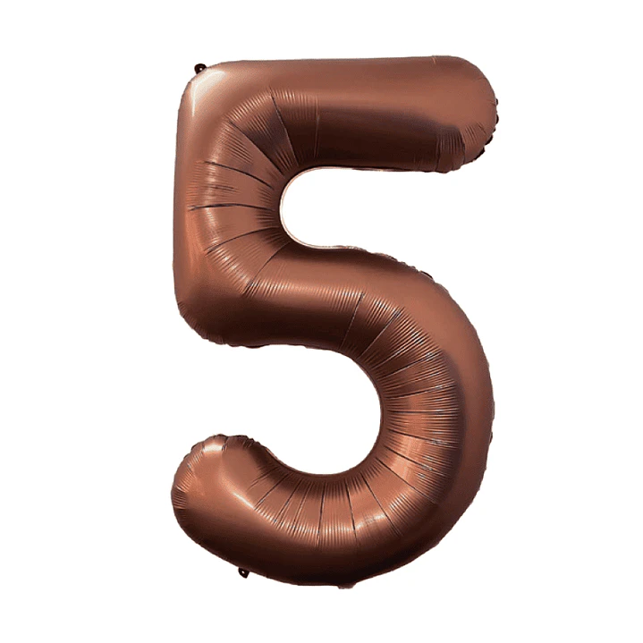 Globo 81cm Número 5 Café 1 Uni