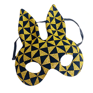 Antifaz Rabbit Dor/Neg 1 Uni