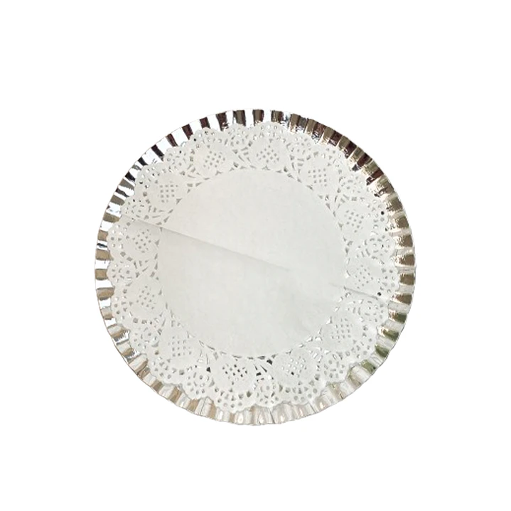 Bandeja Plateada 25Cm C/Blonda 1 Uni
