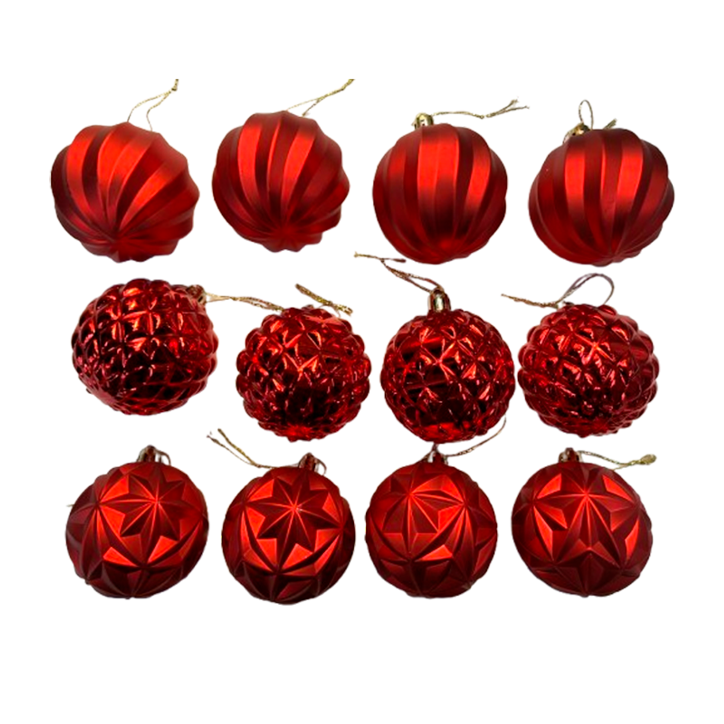 Esfera Diseños 6Cm Roja 12 Uni
