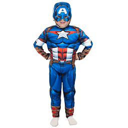 Disfraz Assemble Capitan America Deluxe Talla 4/6 1 Uni