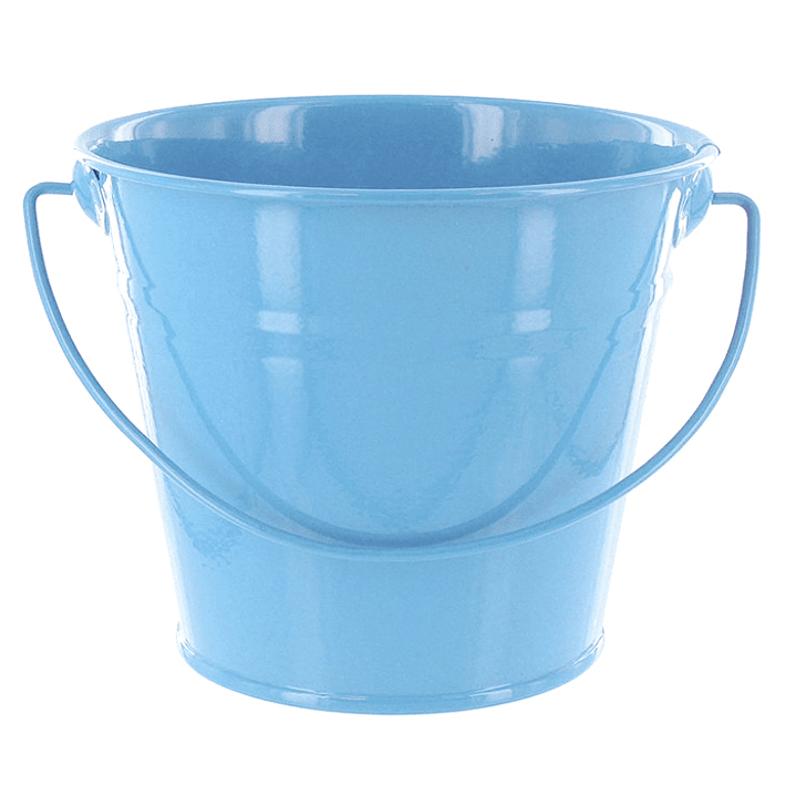 Balde Metalico Grande Celeste 1 Uni