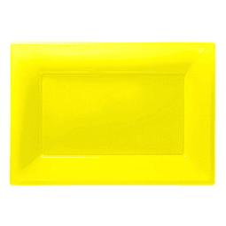 Bandeja Rectangular Amarillo 3 Uni