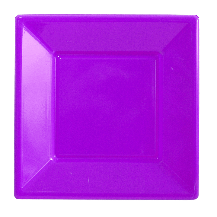 Plato Cuadrado Morado 10 Uni