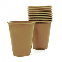 Vaso Plastico 230cc Dorado 10 Uni