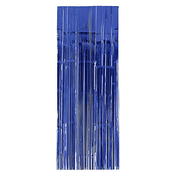 Cortina Metalizada Azul 240X100Cm 1 Uni