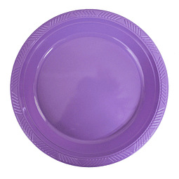 Plato Plastico 23 Cm Lila 10 Uni