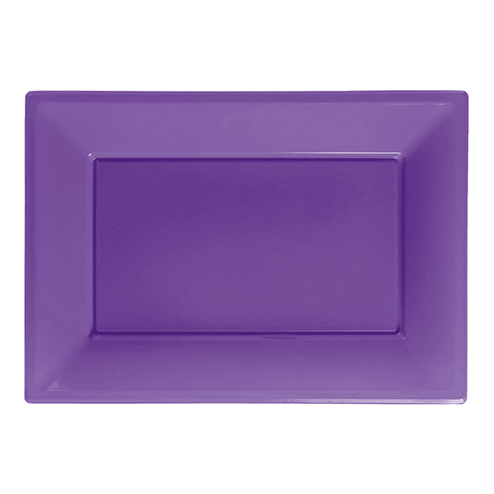 Bandeja Rectangular Morado 3 Uni