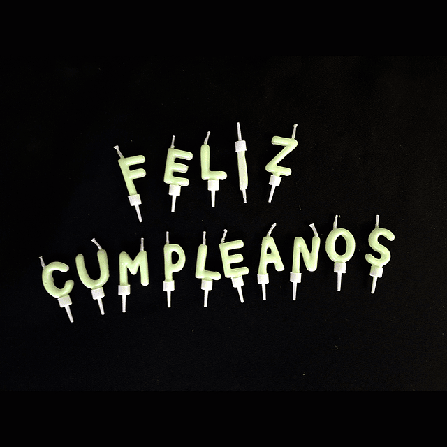 Vela Feliz Cumpleaños Fluorescente 15 Uni