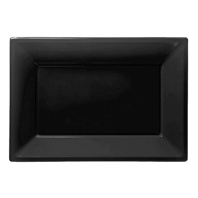 Bandeja Rectangular Negro 3 Uni