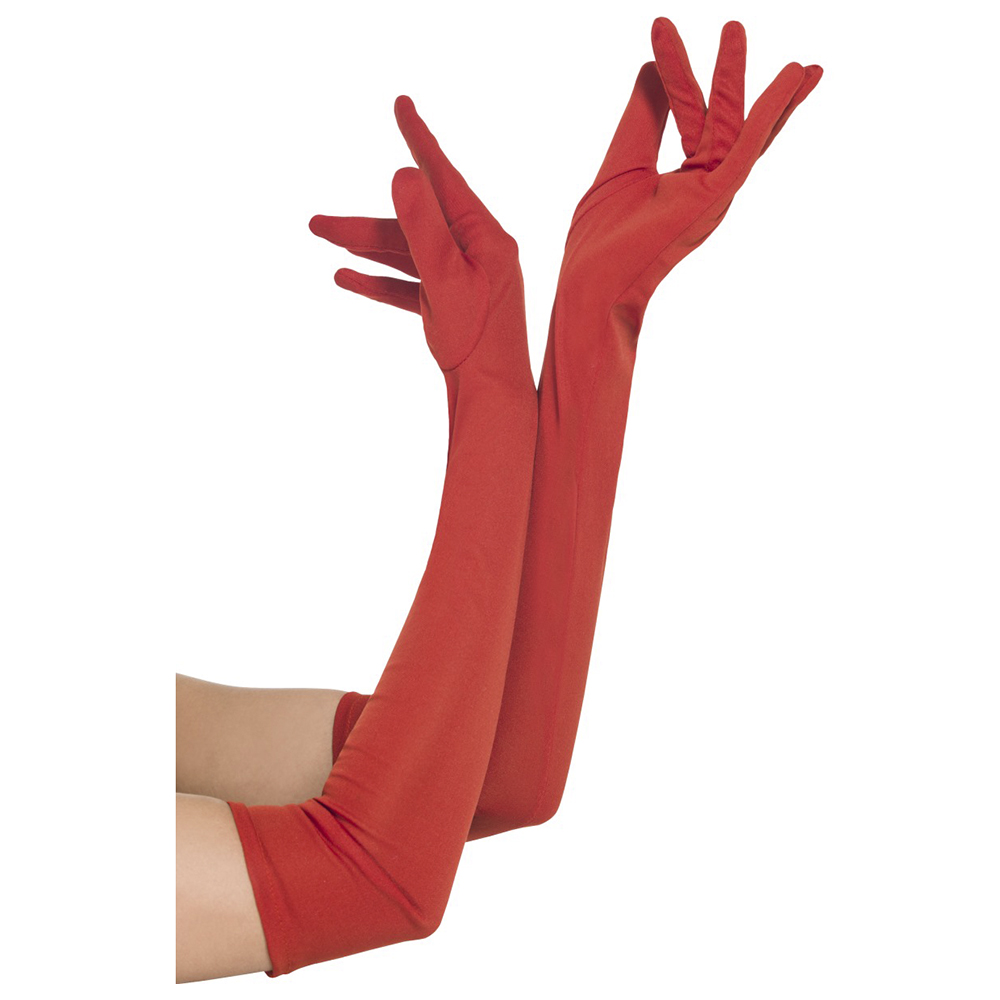 guantes rojos largos