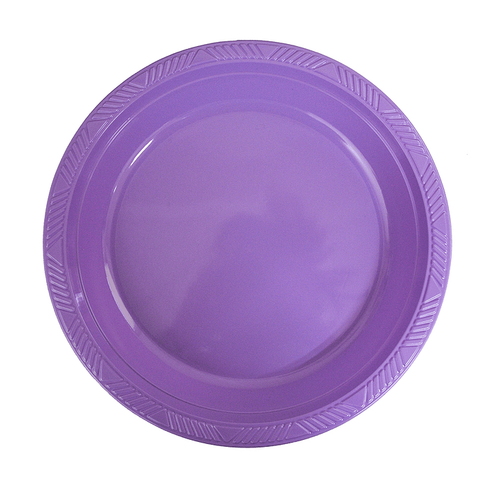 Plato Plastico 18 Cm Lila 10 Uni