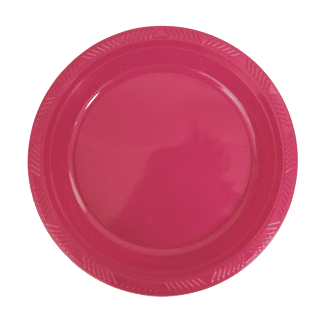 Plato Plastico 18 Cm Fucsia 10 Uni