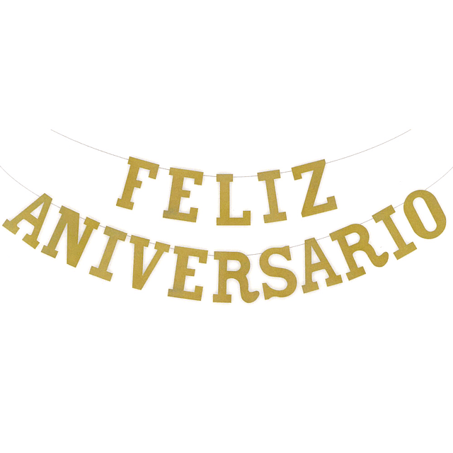 Guirnalda "Feliz Aniversario" Dorado Glitter 1 Uni