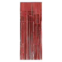 Cortina Metalizada Roja 240X100Cm 1 Uni