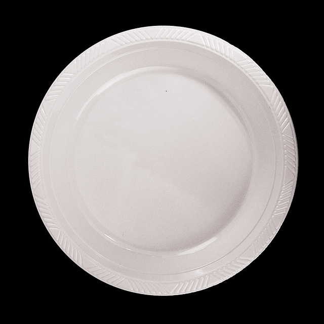 Plato Plastico 18 Cm Blanco 10 Uni