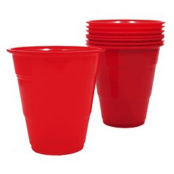 Vaso Plastico 350Cc Rojo 10 Uni