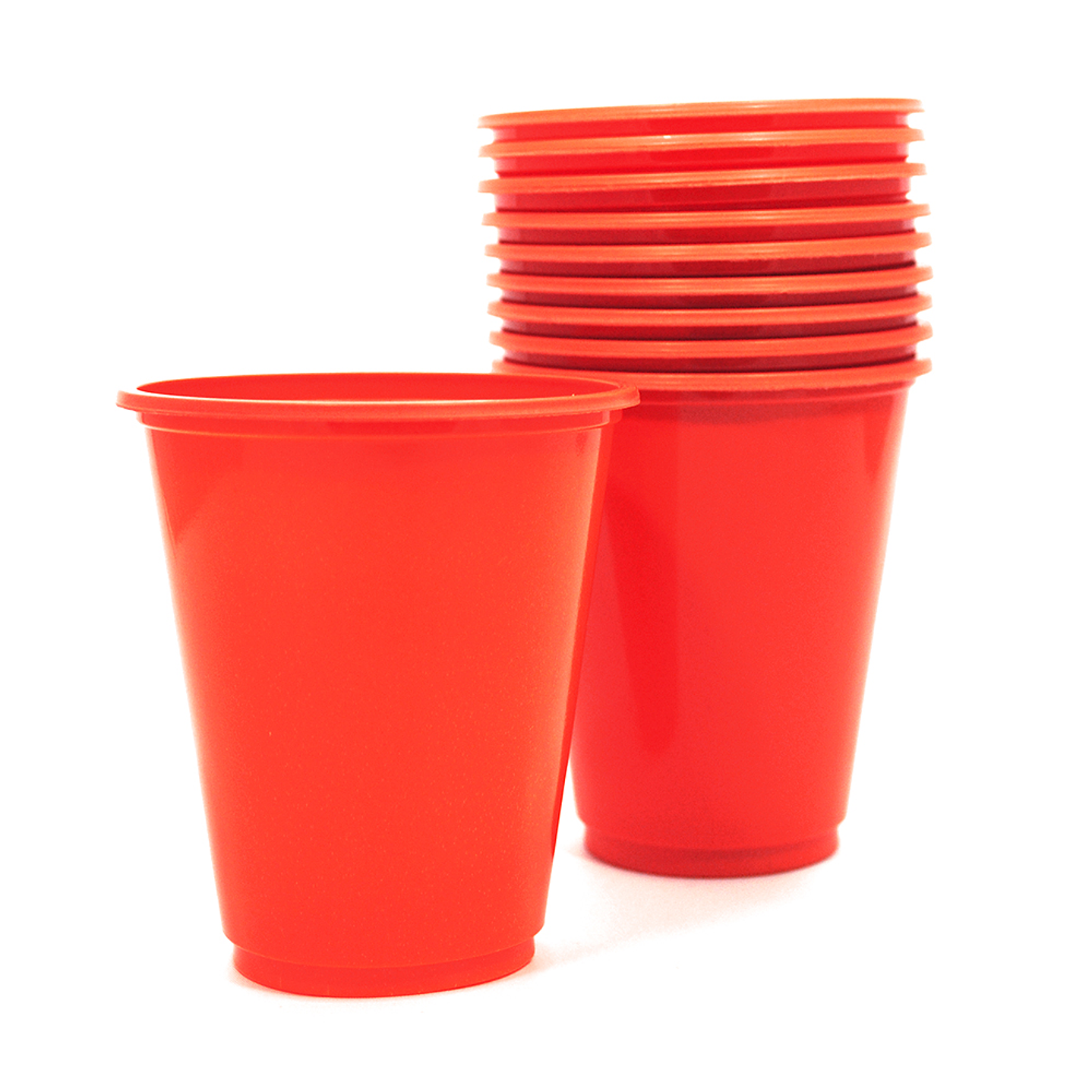 Vaso Plastico 230Cc Rojo 10 Uni