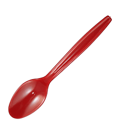 Cuchara Plastica Basic Roja 20 Uni