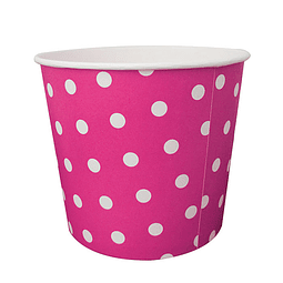 Pote Mediano Fucsia Lunares 1 Uni