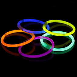 Pulsera Light Stick Tubo Surtido 15 Uni