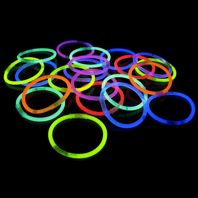 Pulsera Light Stick Tubo Surtido 100 Uni