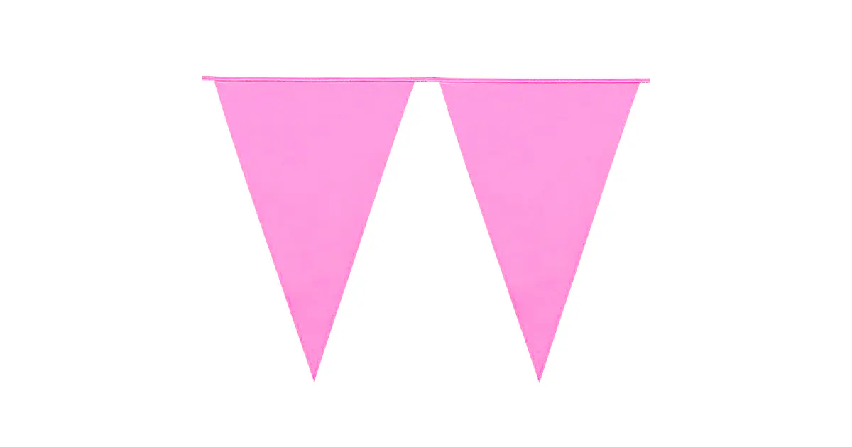Guirnalda 10 Banderines Rosados 1 Uni