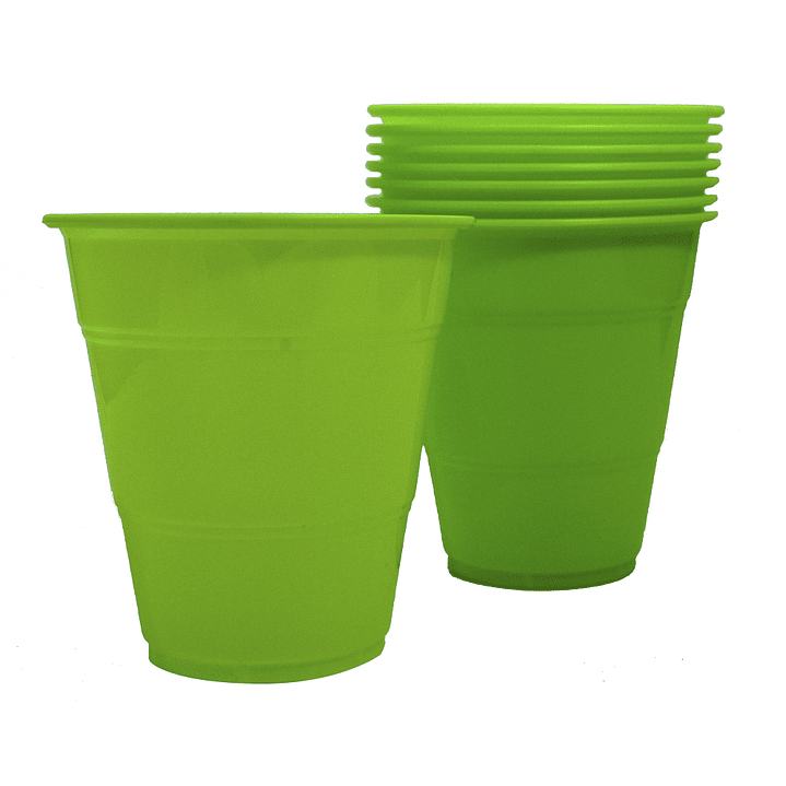 Vaso Plastico 350Cc Verde Lima 10 Uni