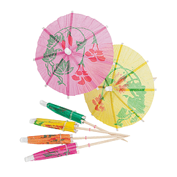 Picks Paraguas 10cm Colores 12 Uni