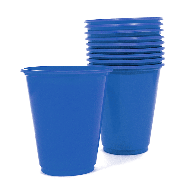 Vaso Plastico 230Cc Azul 10 Uni