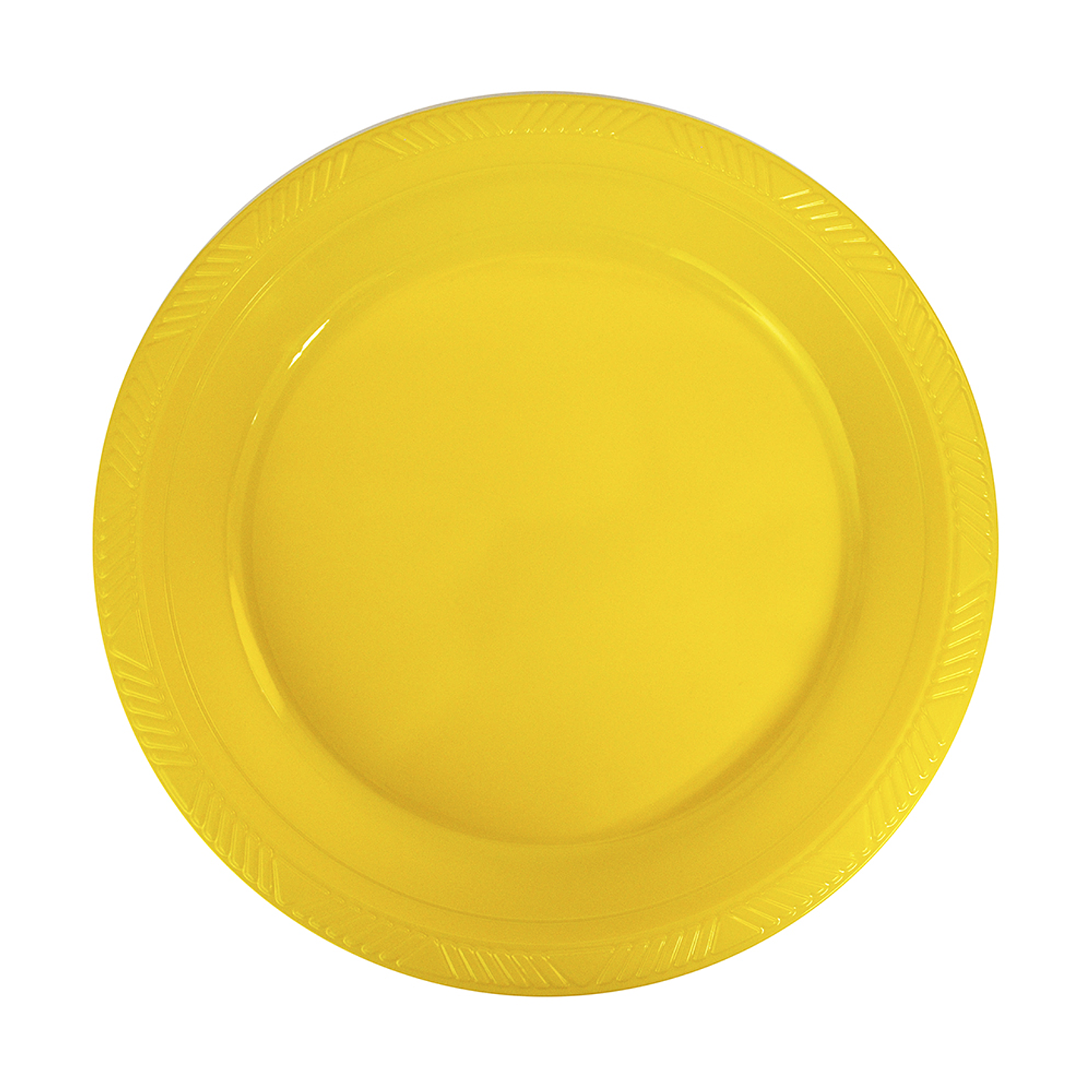 Plato Plastico 18 Cm Amarillo 10 Uni