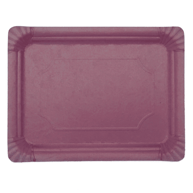 Bandeja Carton Burdeo Estampada 30X40Cm 1 Uni