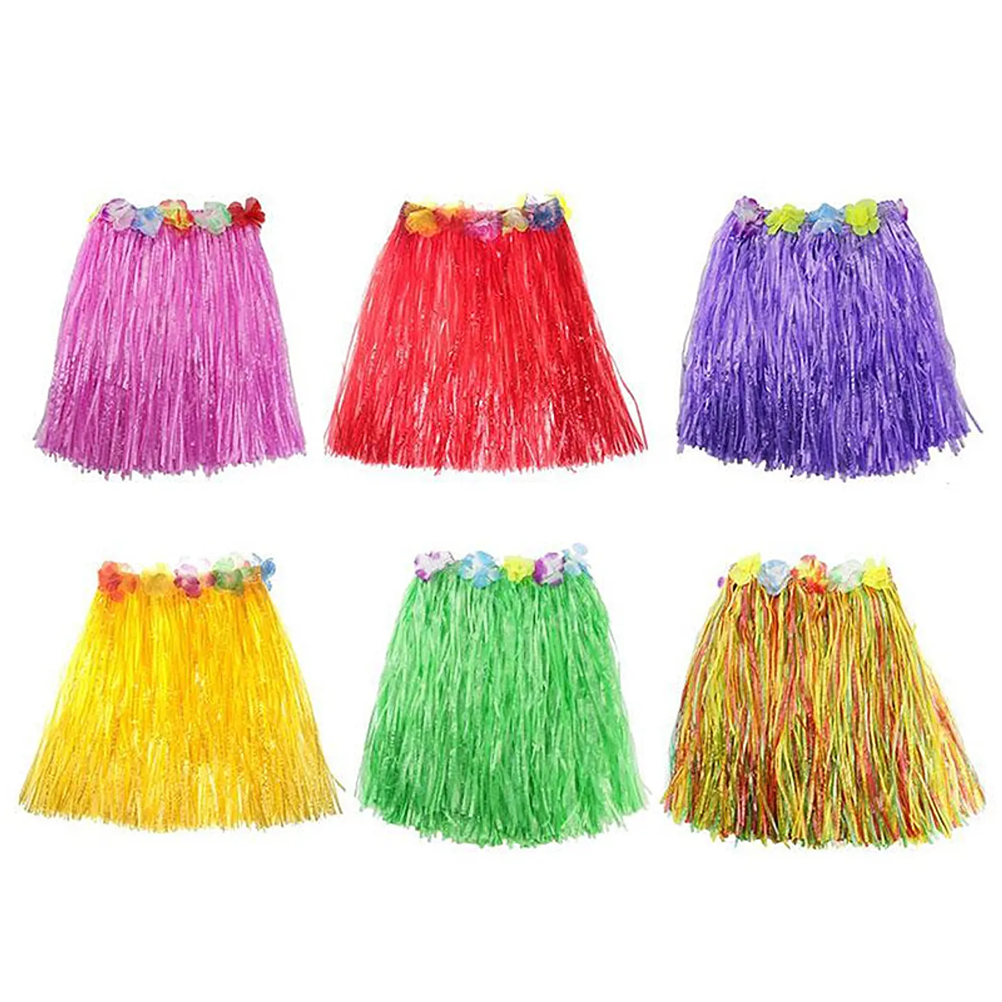 Falda Hawaiana 30Cm Colores Surtidos 1Uni