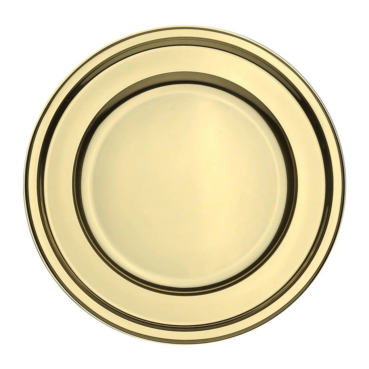 Plato Plástico 23cm Metal Oro 10 Uni