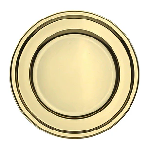 Plato Plástico 23cm Metal Oro 10 Uni