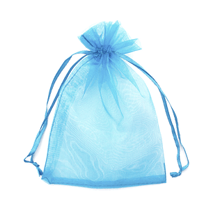 Bolsa Organza Celeste (18X13Cm) 12 Uni