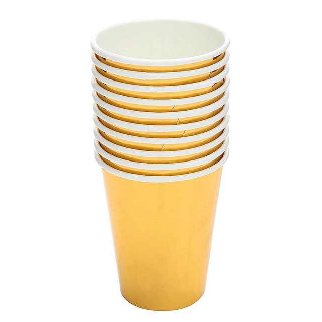 Vaso Metal Effect Dorado 6 Uni