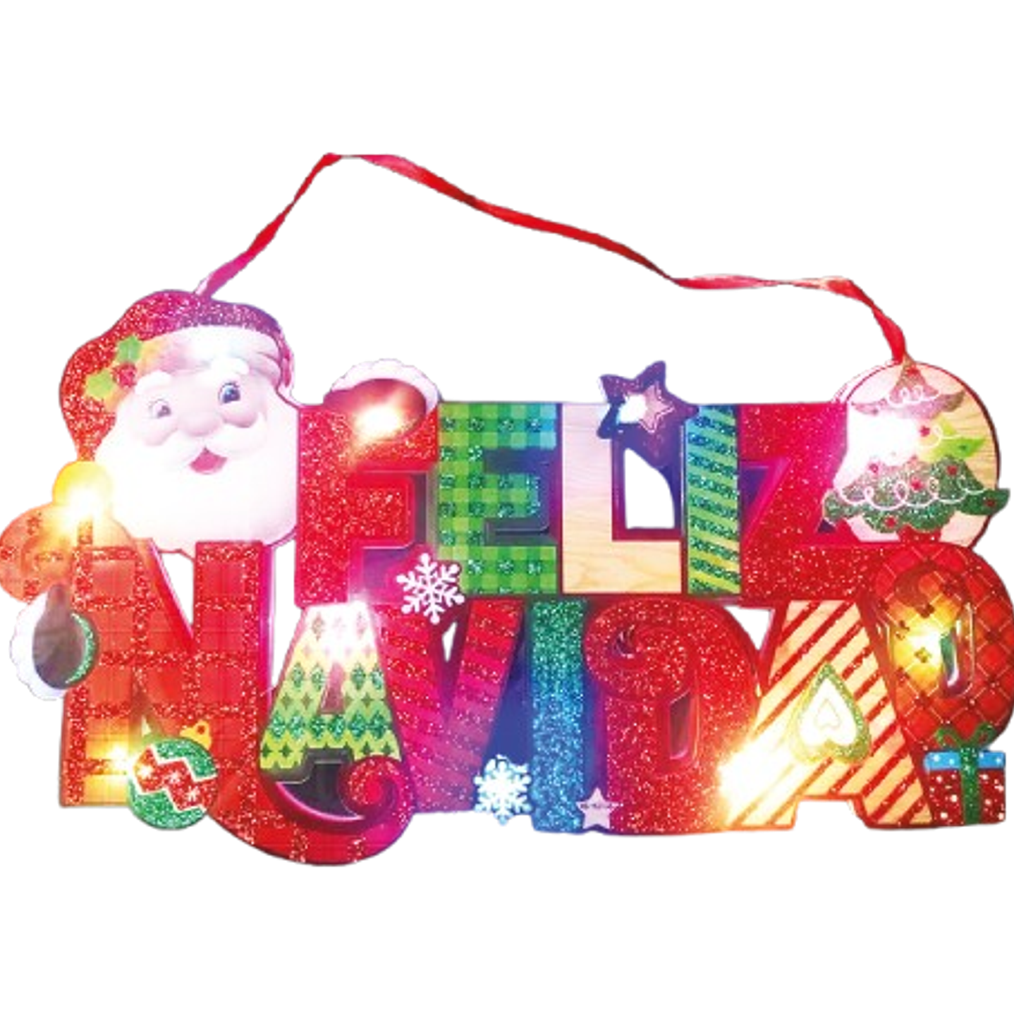 Deco Feliz Navidad C/Luz 30Cm 1 Uni