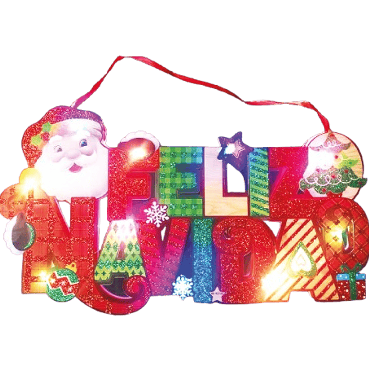 Deco Feliz Navidad C/Luz 30Cm 1 Uni