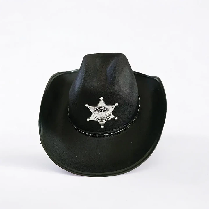 Sombrero Sheriff Negro 1 Uni