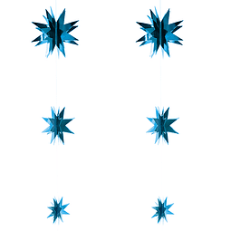 Set 6 Estrellas Colgante Azul 1 Uni