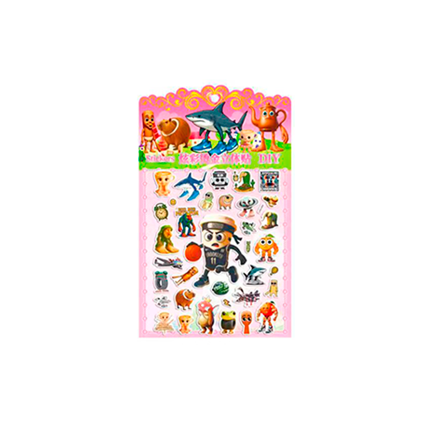 Sticker Tralalero con relieve  Diseños Surtidos 1 Uni