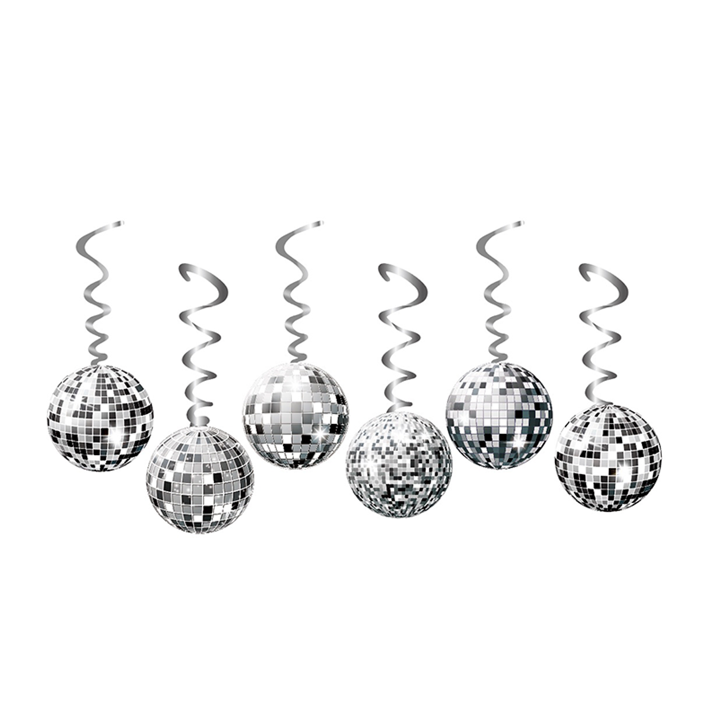 Deco Colgante Bola Espejo 6 Uni