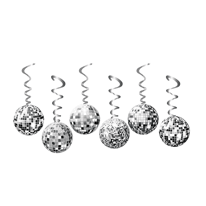 Deco Colgante Bola Espejo 6 Uni