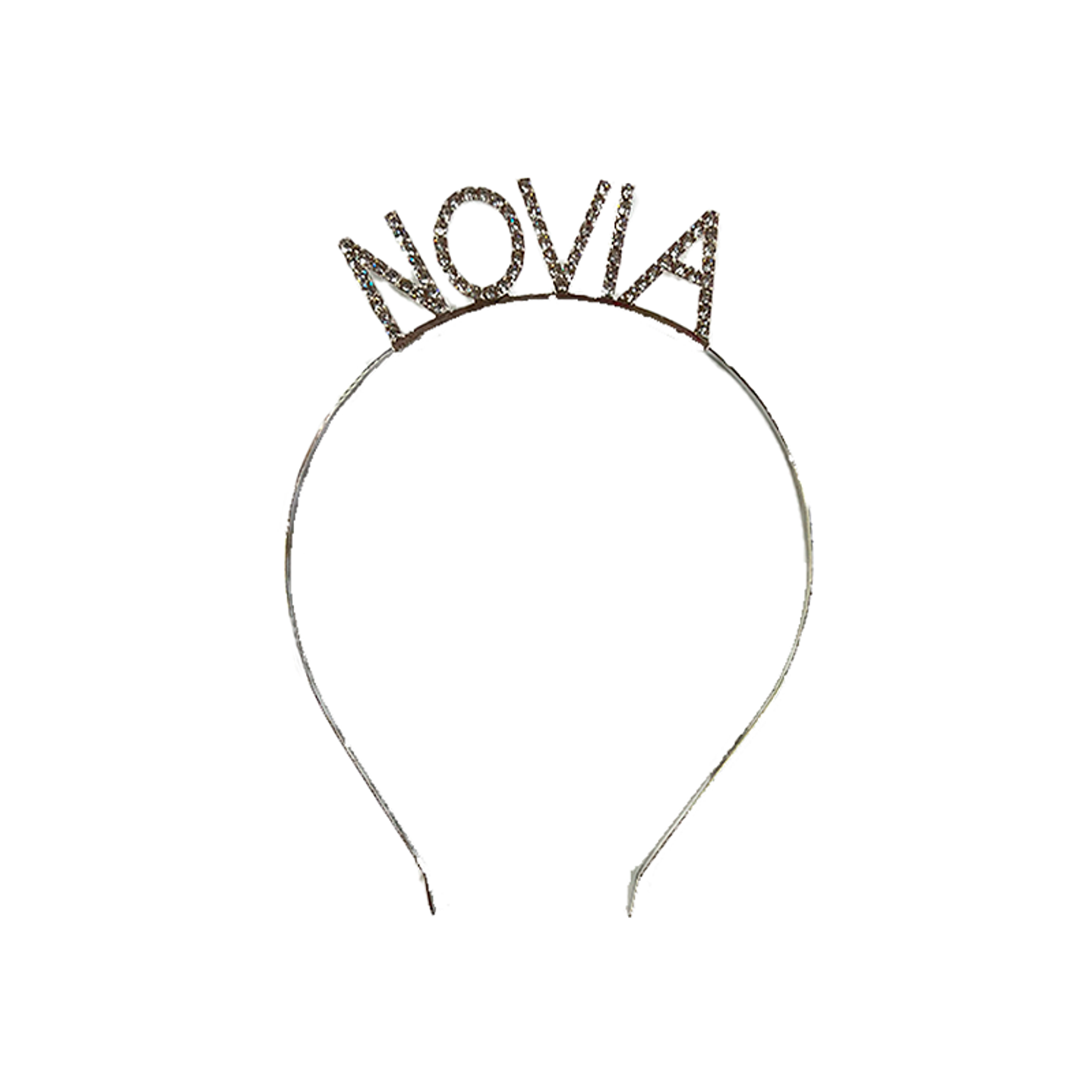 Cintillo Metálico Novia Plateado 1 Uni